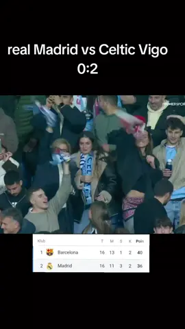real Madrid vs Celtic Vigo 0:2, ya makin jauh dari pucuk nice try Madrid#foryoupage #xyzbca #foryou#realmadridvsceltavigo #laliga 