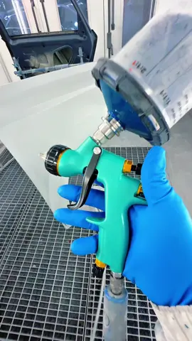 Painting this car a gorgeous blue! #carpainting #bodyshop #fyp #satisfyingpaint #asmrpaint 