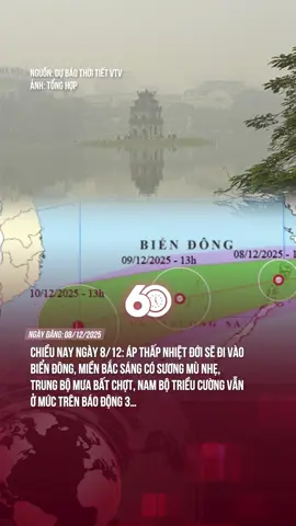 THÔNG TIN VỀ ATNĐ và thời tiết ngày 8/12