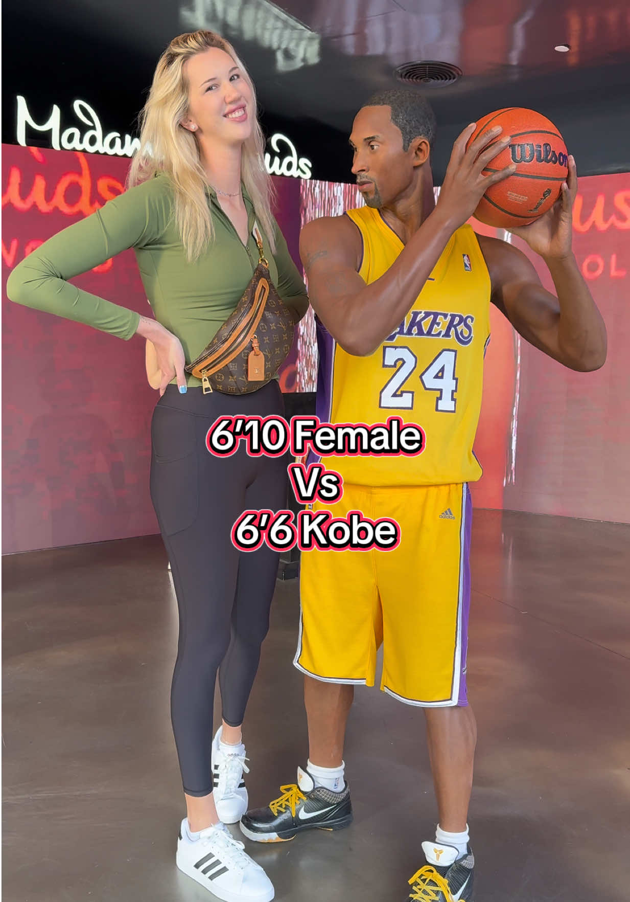 Ngl, Kobe made me stand up a little straighter😂 #tall #losangeles #wax #fyp #viral 