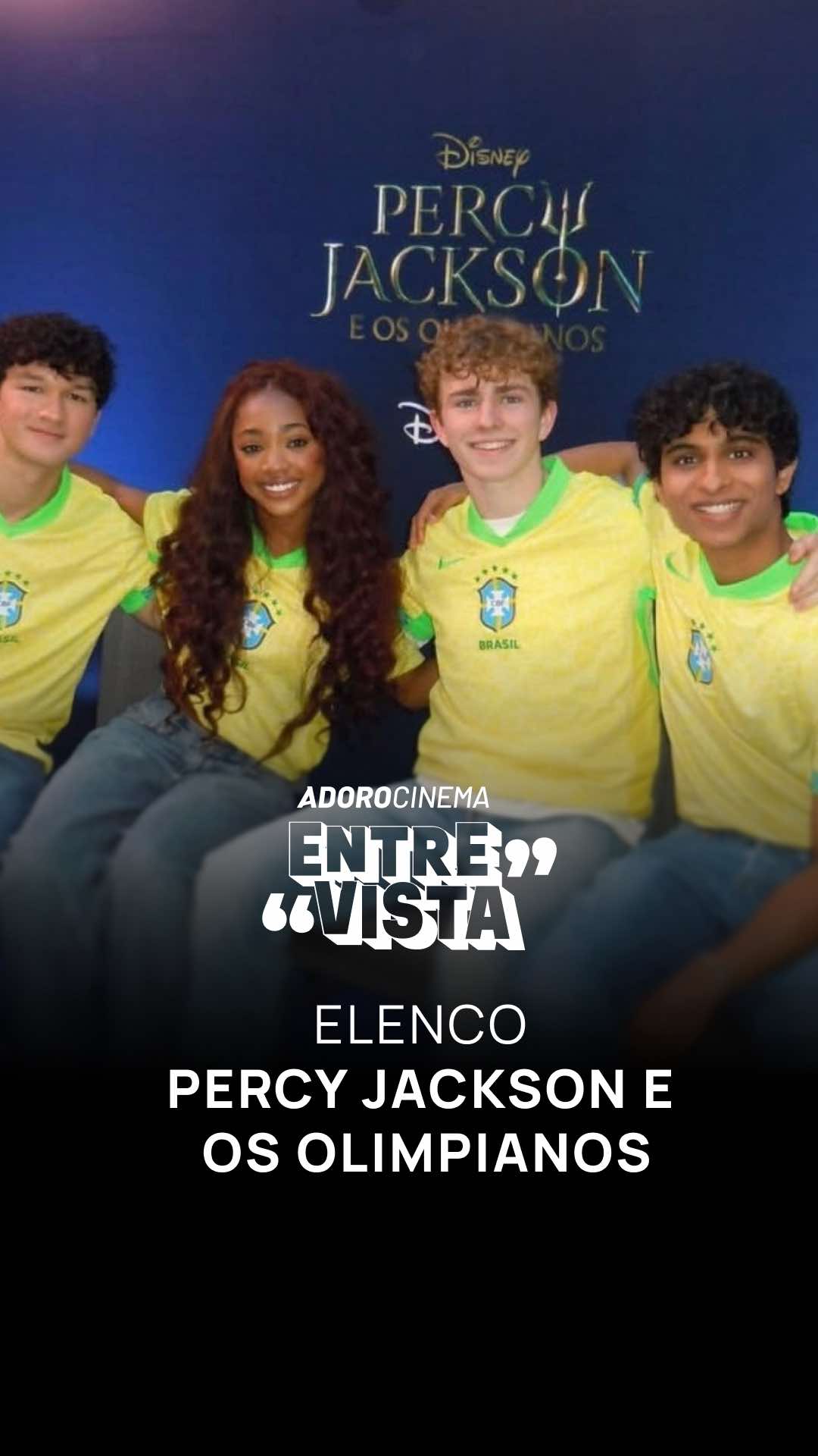 😍🔱 ELES NÃO QUEREM IR EMBORA! Walker Scobell, Leah Sava Jeffries, Aryan Simhadri e Charlie Bushnell estão em São Paulo para o evento de lançamento da 2ª temporada de #percyjackson e falaram sobre a recepção do público brasileiro! Quem aí tá pronto para os novos episódios no #disneyplus ? #adorocinema 