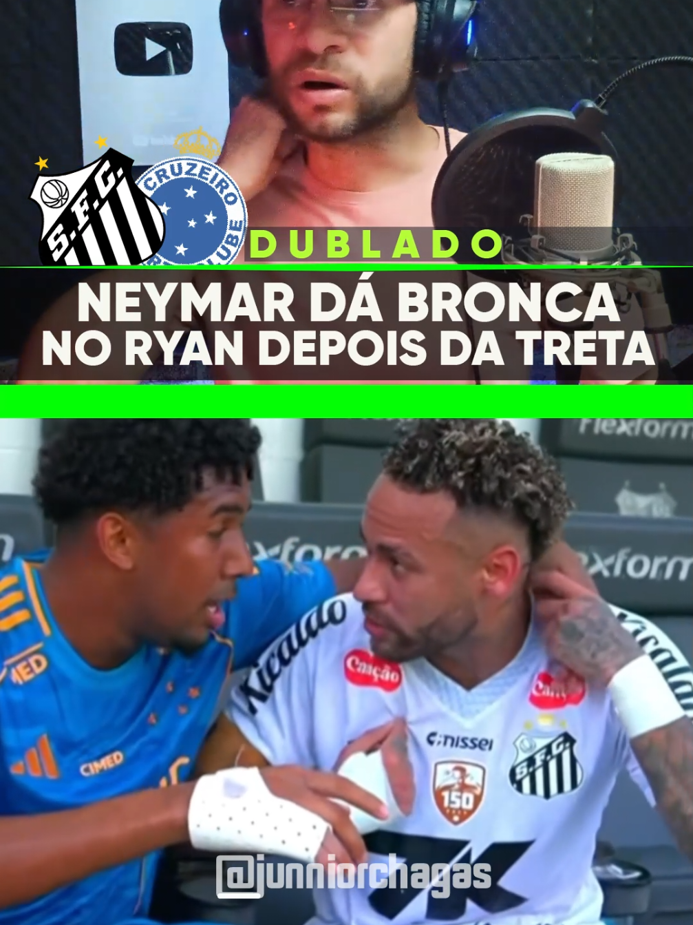 Neymar dando bronca no Ryan depois do jogo #cruzeiro #neymar #santos 