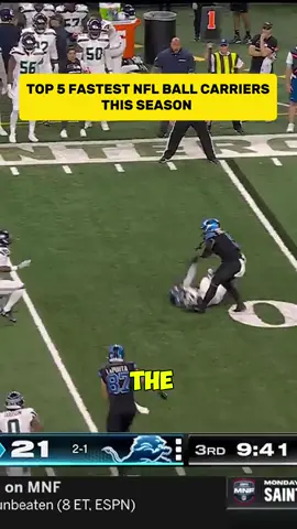 TOP 5 FASTEST NFL BALL CARRIERS THIS SEASON  #nfl #football #jamyrgibbs #tiktokcampaign #fyp 