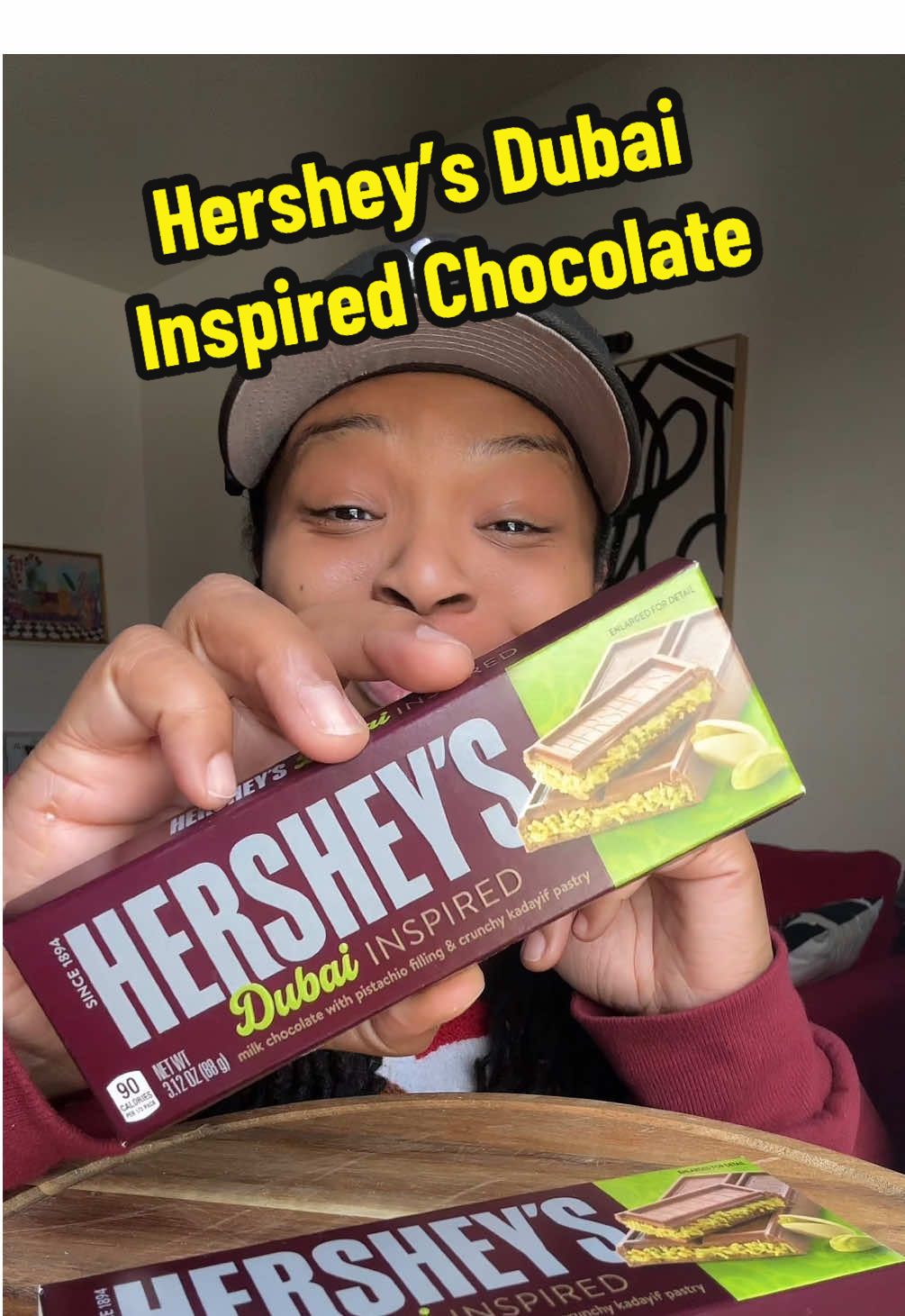 NEW! Hershey’s Dubai Inspired Chocolate Bar — milk chocolate with pistachio cream and crispy kadayif @HERSHEY’S Chocolate  Released 12/4 for $8.99 via Gopuff in New York, Philadelphia, and Chicago ( that’s how I got mine ) and in store at Hershey's Chocolate World in Times Square! 