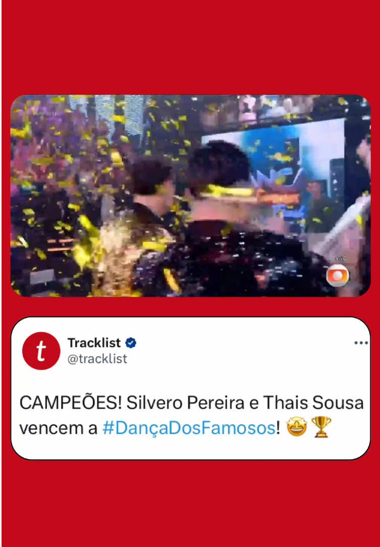 CAMPEÕES! Silvero Pereira e Thais Sousa vencem a #DançaDosFamosos! O segundo lugar ficou com Wanessa Camargo e Diego Basilio e em terceiro lugar Manu Bahtidão e Heron Leal. #dancadosfamosos #tvglobo 