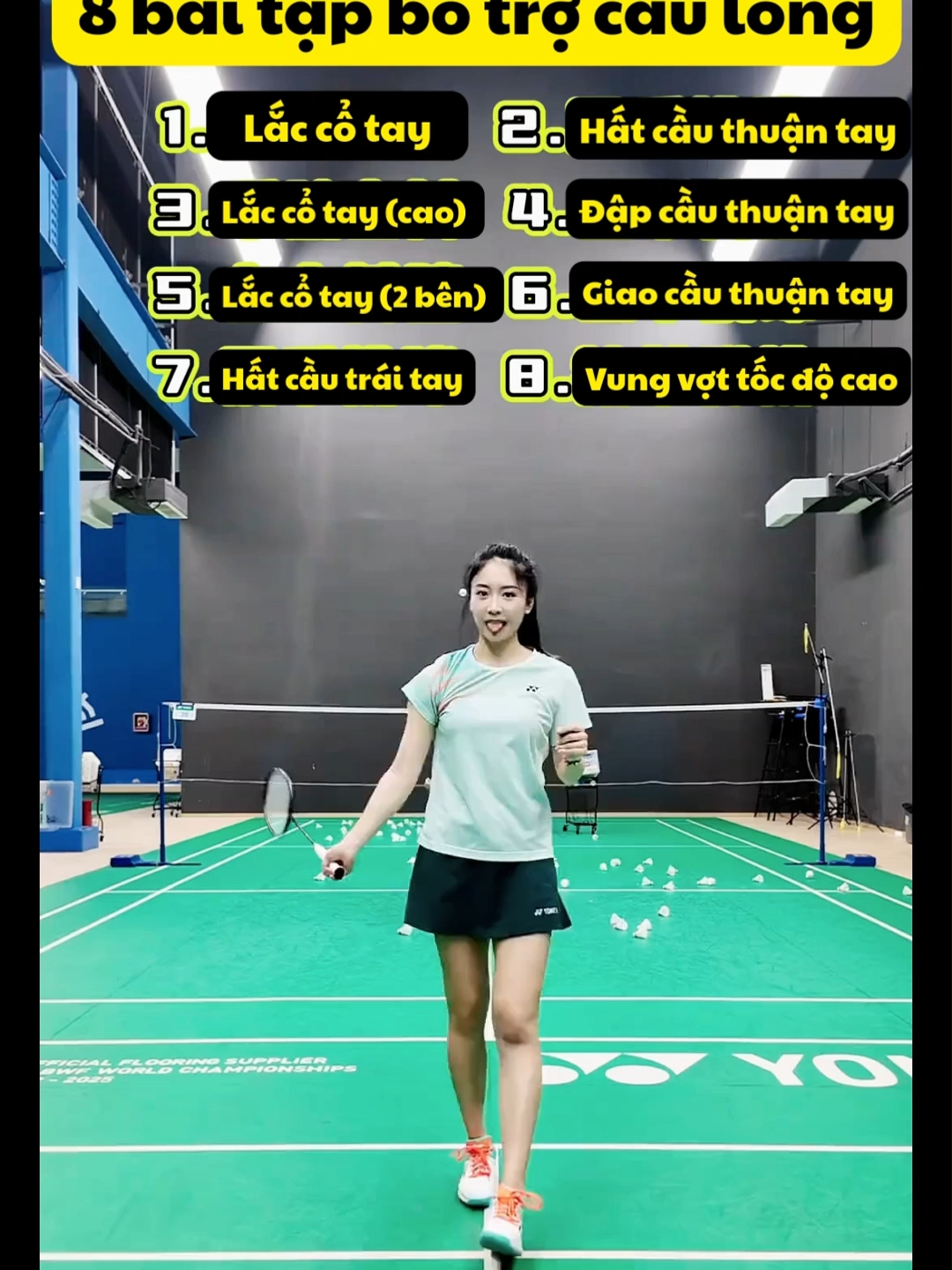 Chỉ cần tập 8 bài tập này 5 phút mỗi ngày, 1 tháng sau bạn sẽ thấy sự tiến bộ của mình !!!#caulong #badminton #genz #xuhuong