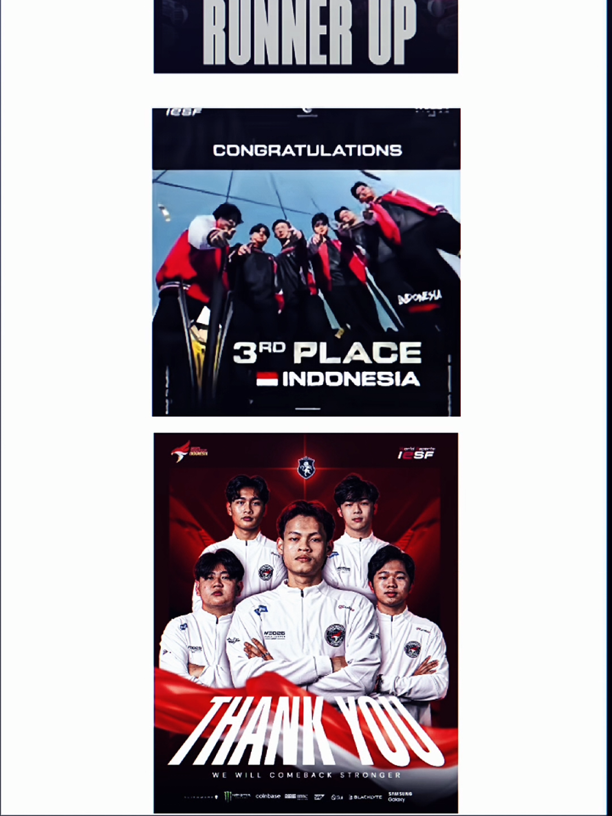 dengan hasil indonesia gagal mejuarai iesf di tahun 2025 dan nice try untuk yang sudah berjuang,dengan hasil sejauh hanya evos yang mampu menjuarai iesf  #iesf #iesf2025 #nicetry #evosesports #4u 