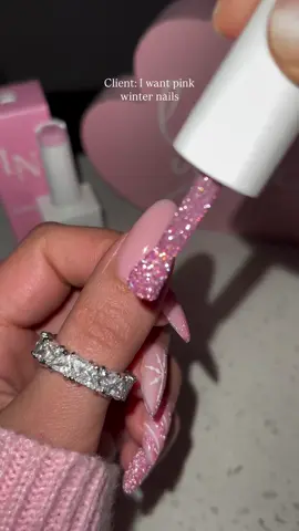 Pink winter.  #nailinspo #pinknails #winternails #nailart #naildesign 