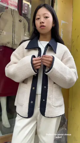 Perfect for winter sherpa jacket#foryoupage #deliveryallovernepal #DM9749359440 #fypviralシ #creatorsearchinsights 