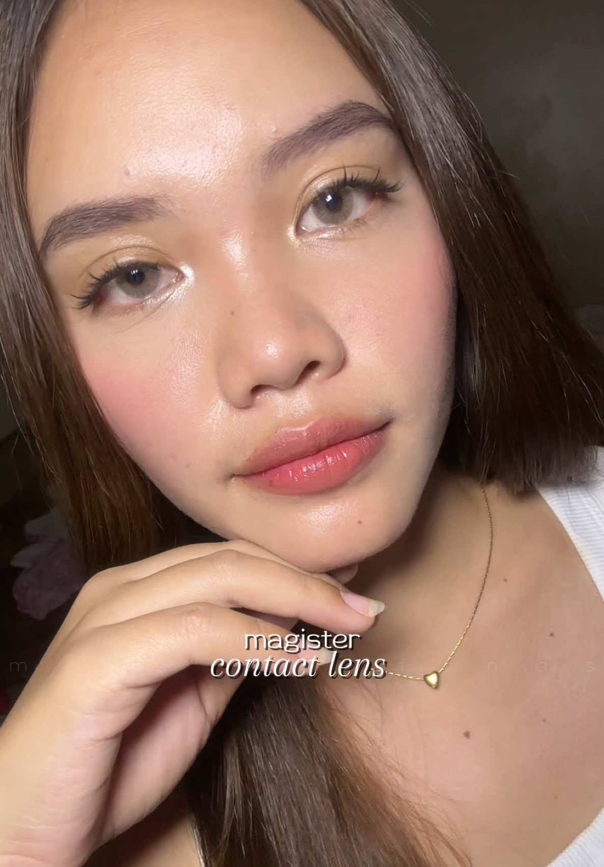 super inlove with this natural brown contact lens🥹 #contactlens #magistersoftlens #browncontactlenses 