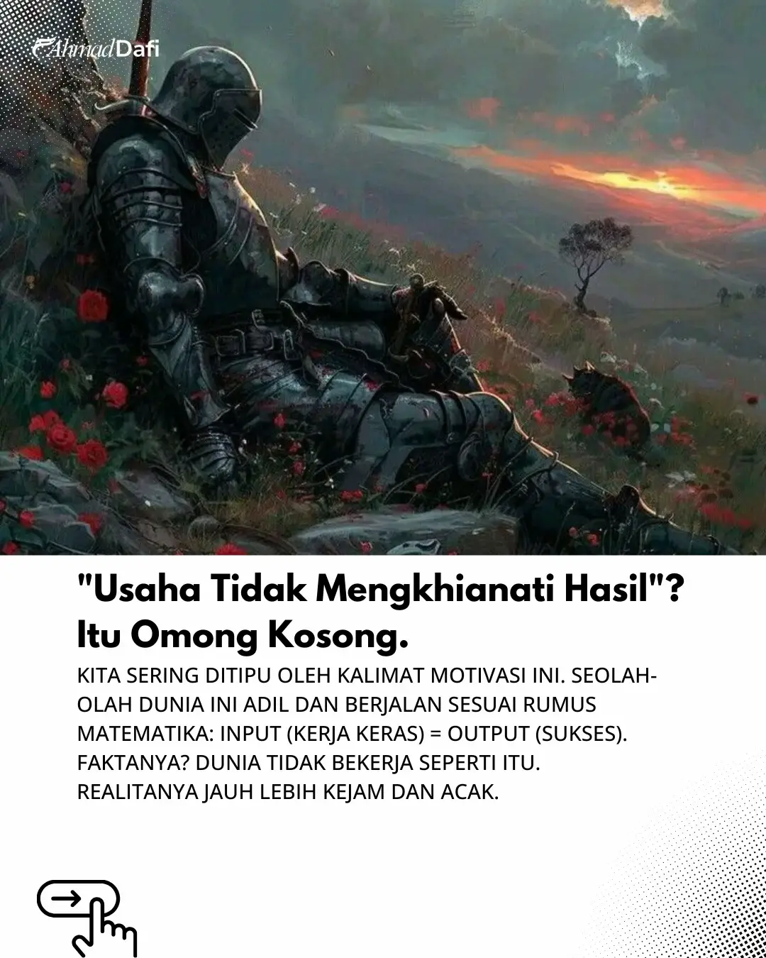 Capek kan dengerin motivator bilang 