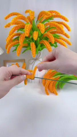 Làm bông lúa bằng kẽm nhung #toptrend #toptrending #lamhoa #tet2026 #quandecor 