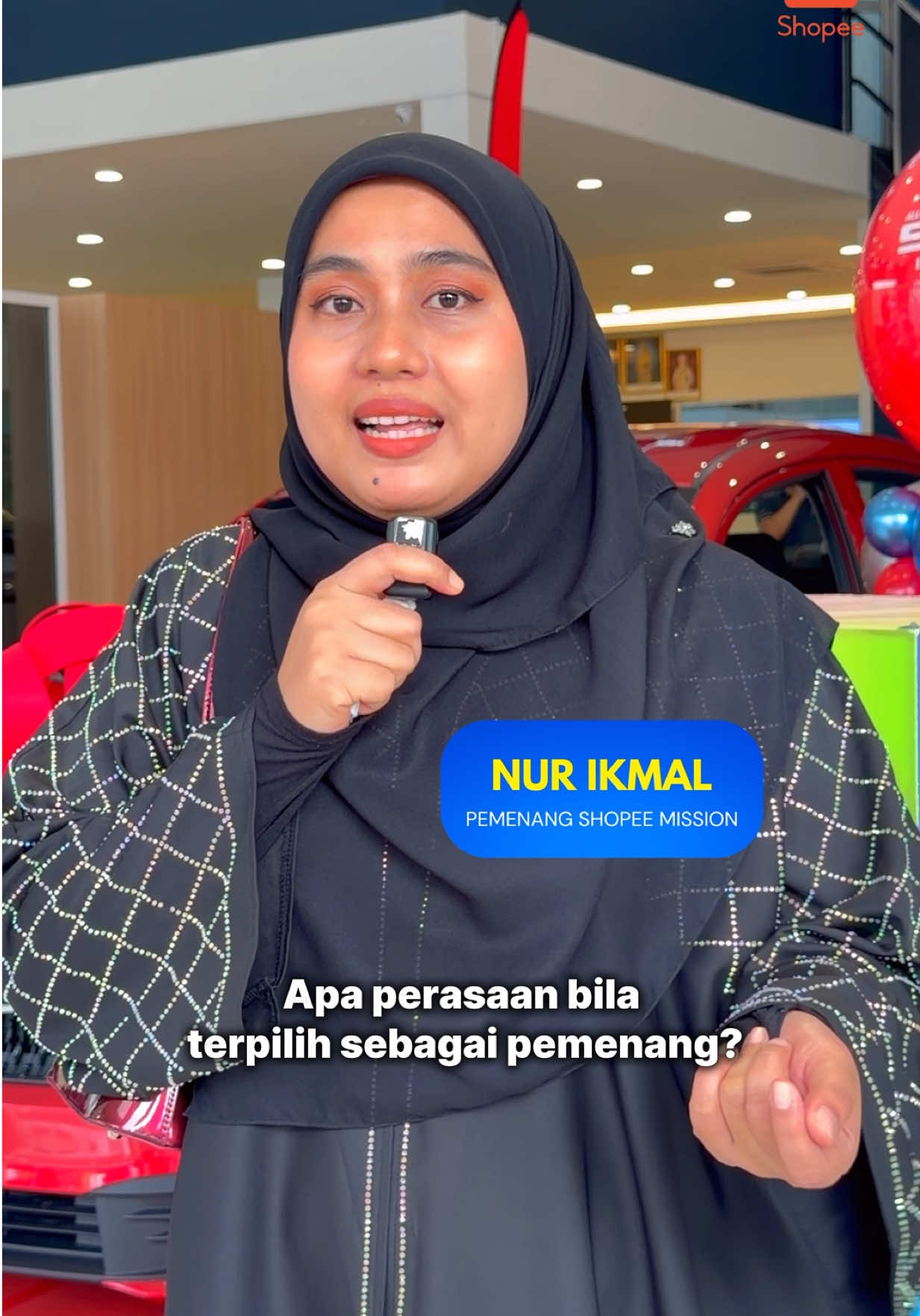 Beli peti ais tapi menang kereta 🤩 Tahniah kepada Puan Nur Ikmal kerana berjaya memenangi All-New Saga by Proton menerusi Shopee Mission! 🔥🛍️ #AllNewSAGA #ShopeeMY 