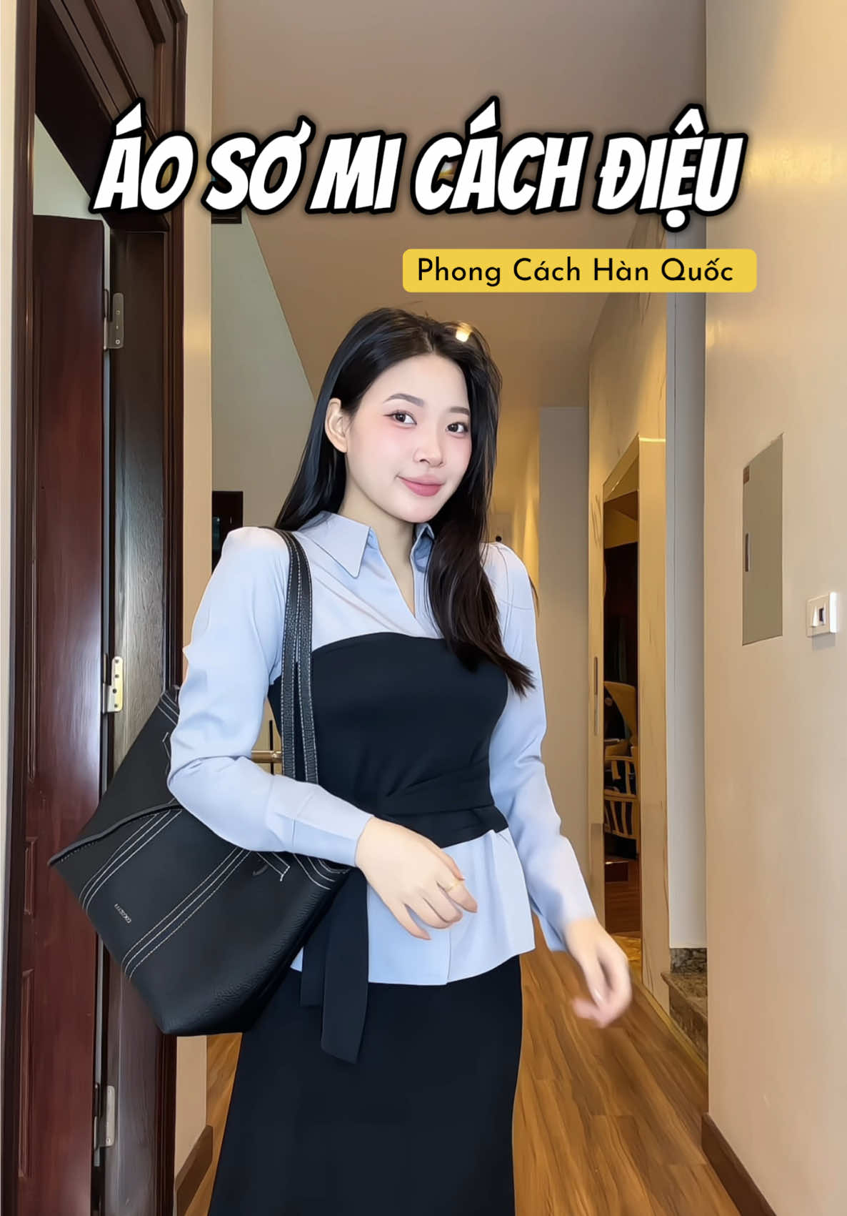 Áo sơ mi này nhìn vừa lạ, vừa xinh mặc lên nhìn hack v2 nha #lammecungthuy #aosomi #briyofashion #thoitrangnu #aosominu 