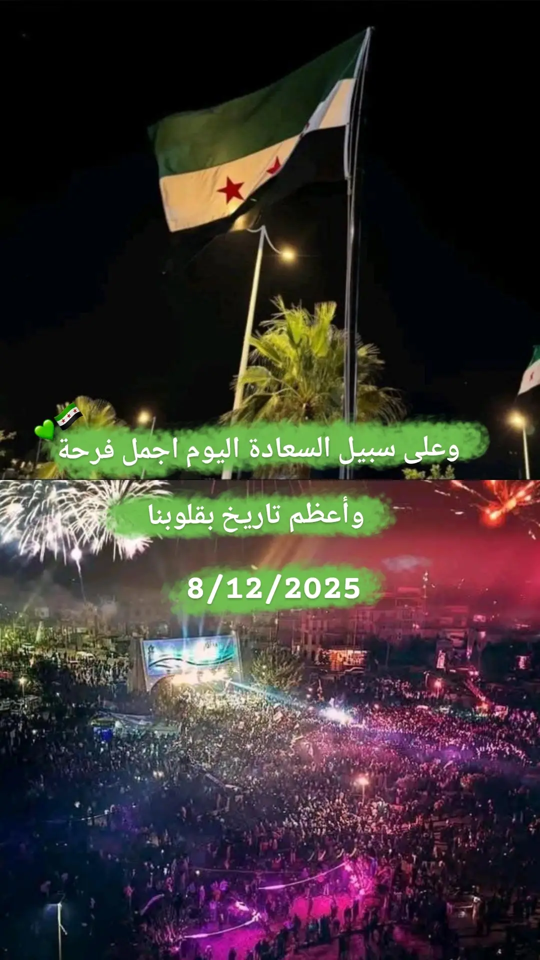 #ذكرى تحرير سوريا💚😌 #تصميمي❤️ 