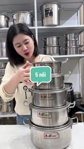 Bộ 5 nồi 1 đáy inoxkalins #bo5noi#1day #inoxkalins #phuongloan