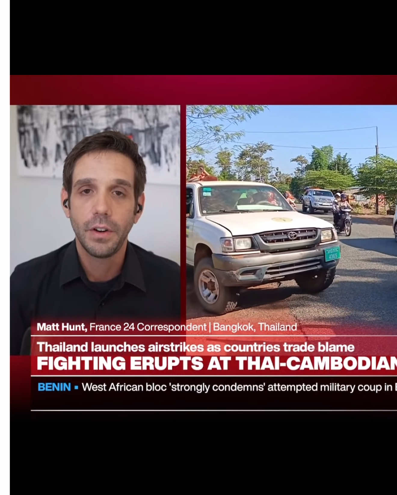 Thailand conducts airstrikes in self-defense following clashes on the border that killed Thai soldiers. My latest for @FRANCE 24  #ชายแดนไทยกัมพูชา #กัมพูชา #thailand #fyp #cambodia 