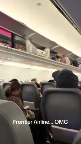 Someone brought a pet onto the flight without declaring, flight crew find poop on the bridge…. And now here we are…You can’t predict what you gonna get on Frontier Airlines… #frontierairlines #airplane 