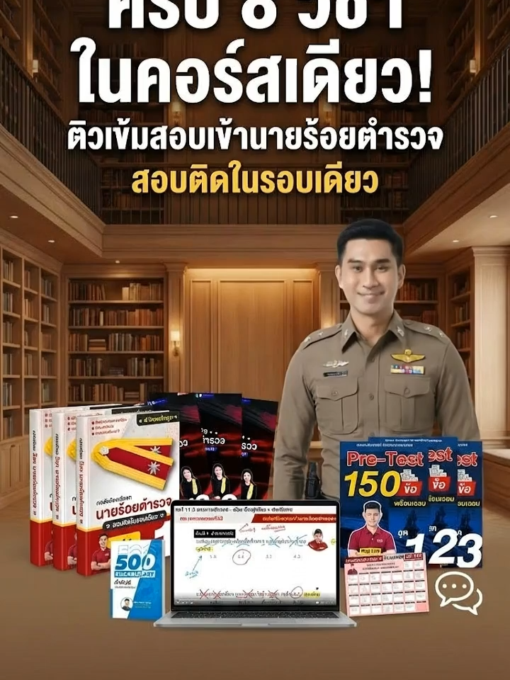 อยากติดนายร้อยตำรวจแบบไม่ต้องลุ้น? คอร์สนี้แหละใช่เลย! สมัครด่วน! #นายร้อยตำรวจ #เตรียมสอบ #สอบตำรวจ #คอร์สติว #ความฝัน