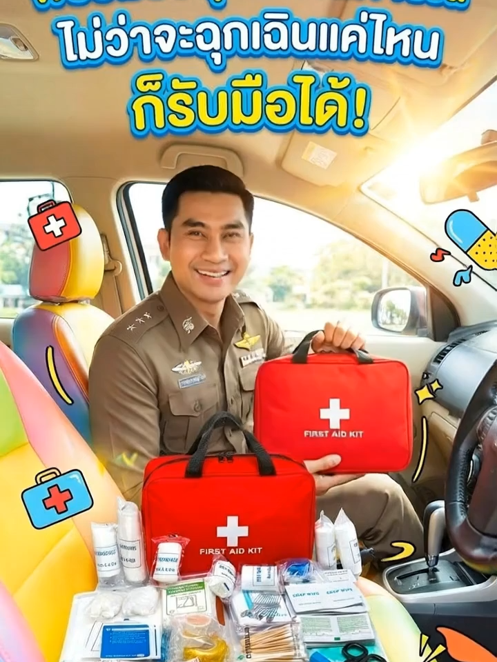 อุ่นใจทุกทริป มีชุดปฐมพยาบาลติดรถไว้ ไม่ต้องกลัวเจ็บตัว! ของมันต้องมีแล้วป่ะ? #ชุดปฐมพยาบาล #FirstAidKit #ของมันต้องมี #พร้อมทุกสถานการณ์ #สุขภาพดี