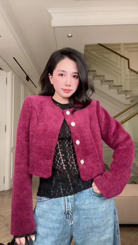 Em áo khoác dạ này siêu mịn mà sang gì đâu luôn áaa #review #viral #outfit #xuhuong 