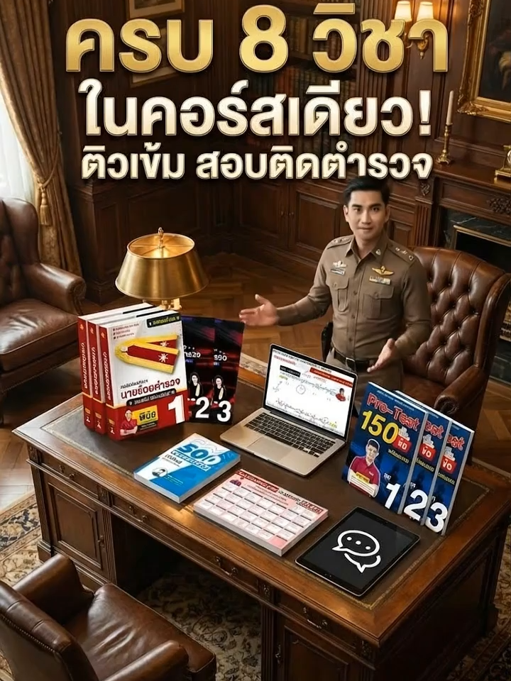 อยากติดนายร้อย? คอร์สนี้แหละตัวช่วย! เตรียมพร้อมเต็มสูบ สอบติดชัวร์! #นายร้อยตำรวจ #สอบนายร้อย #เตรียมสอบ #คอร์สเรียน #ตำรวจไทย
