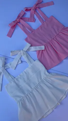 Lovin these peplum top ✨self tie — cotton linen 🎀 #peplumtop #linentop #ribbontop #foryoupage #fyp 