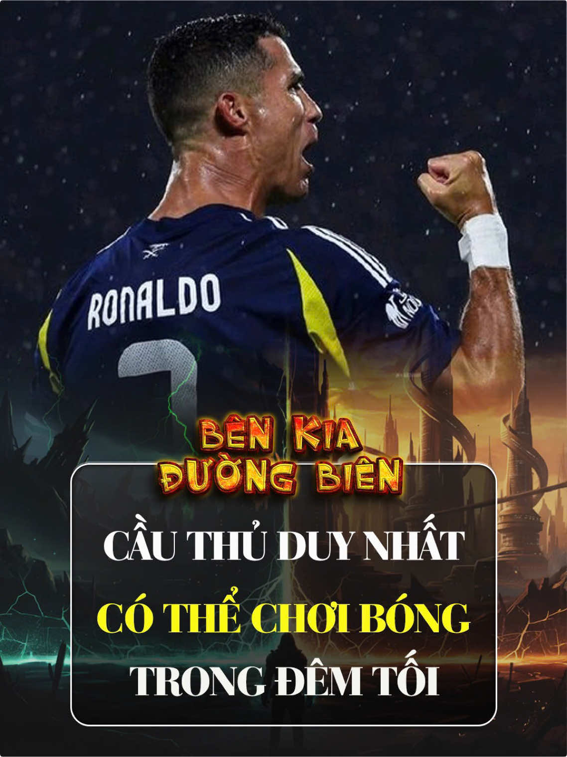 Ronaldo là cầu thủ duy nhất có thể chơi bóng trong đêm tối. #bongda 