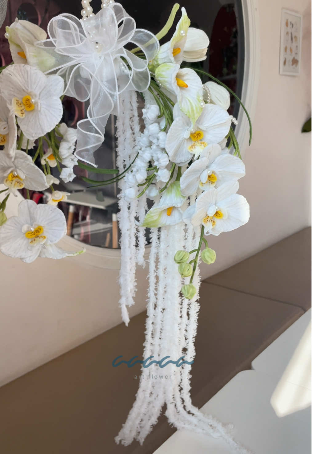 🙏🏻❤️💐🤵‍♂️👰ขอบคุณครับงานเร่งงานด่วนมาก😆✌🏻#diyดอกไม้ลวดกํามะหยี่ #ลวดกํามะหยี่กําลังมาแรงม้ลวดกํามะหยี่ #บูเก้ #ช่อเจ้าสาว #ดอกไม้ประดิษฐ์ 