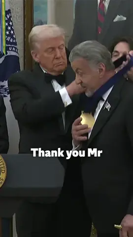 Donald Trump appeared to mispronounce Sylvester Stallone’s name while awarding him a medal as a Kennedy Center honouree on Saturday, 6 December. #Trump #SylvesterStallone #KennedyCenterHonours