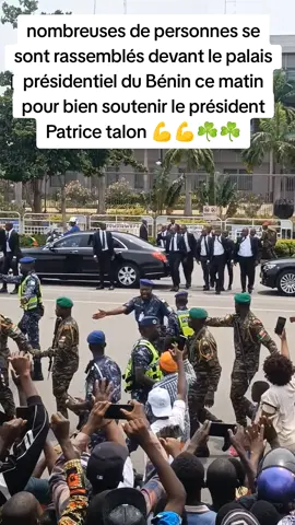 nombreuses de personnes se sont rassemblés devant le palais présidentiel du Bénin ce matin pour bien soutenir le président Patrice talon 💪💪☘️☘️#viral_video #tiktokviral #benintiktok🇧🇯 #tik_tok #quality 
