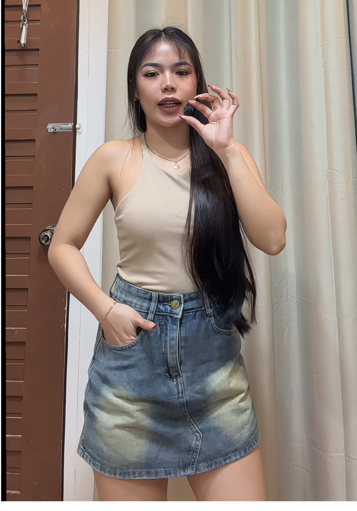 Ang ganda ng skort nato ✨❤️ #skirt #skort #miniskirt #OOTD 