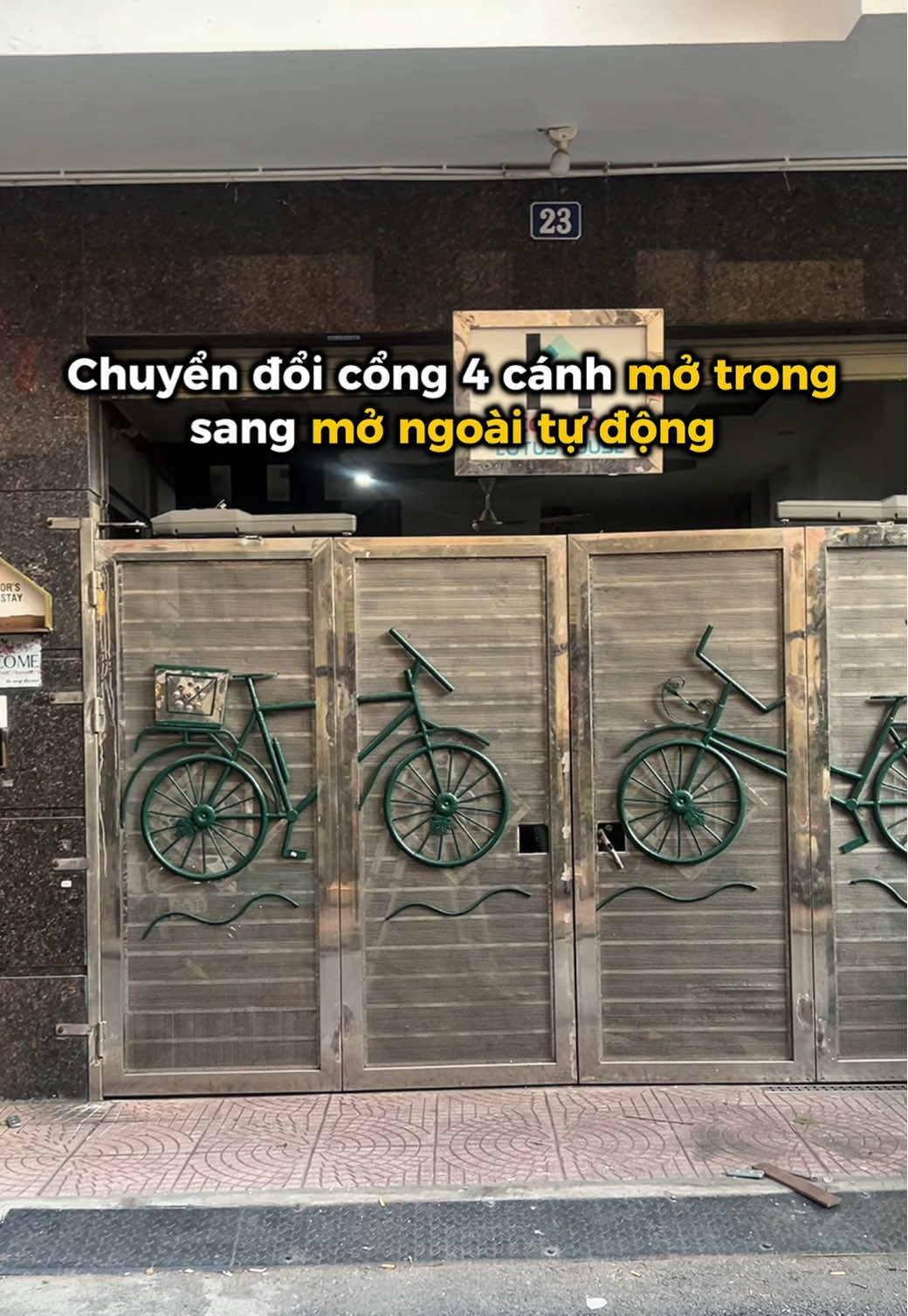 Cổng mở 4 cánh tự động - Nâng cấp từ cánh cổng cũ có sẵn  #cổngtựđộng #goldenviet #tuyengoldenviet #luongtuyencongtudong #congtaydon 