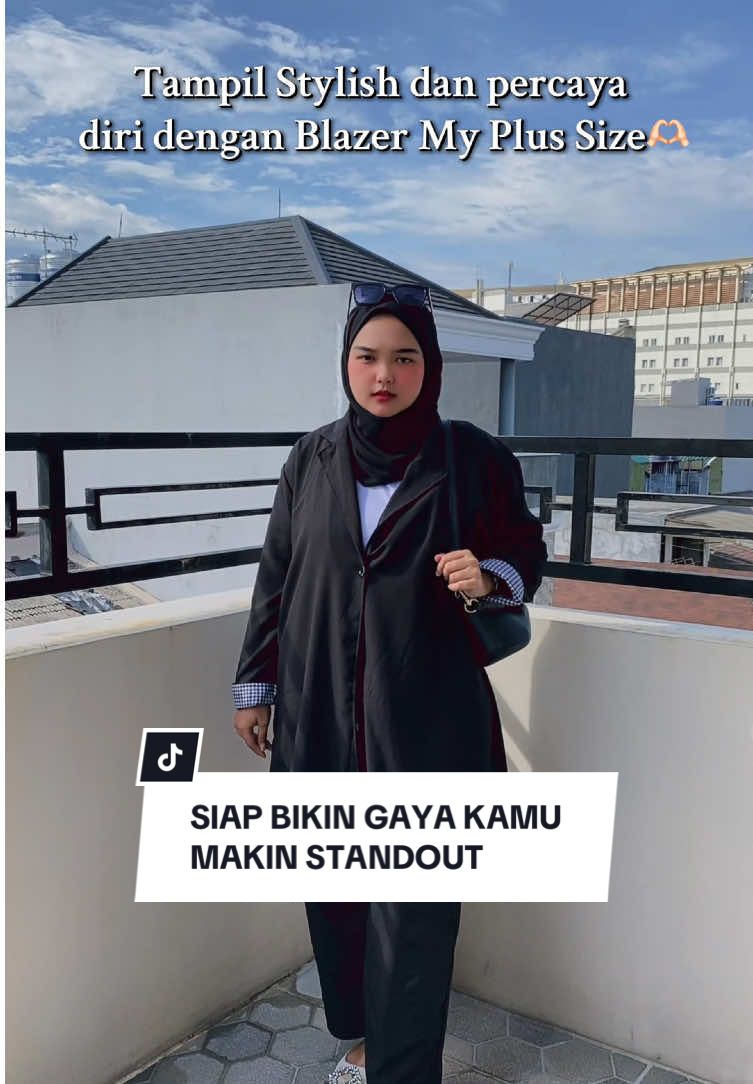 Elegant, modern dan nyaman dipakai di segala acara🖤 #belilokal #fypage #myplussize #blazerjumbo 