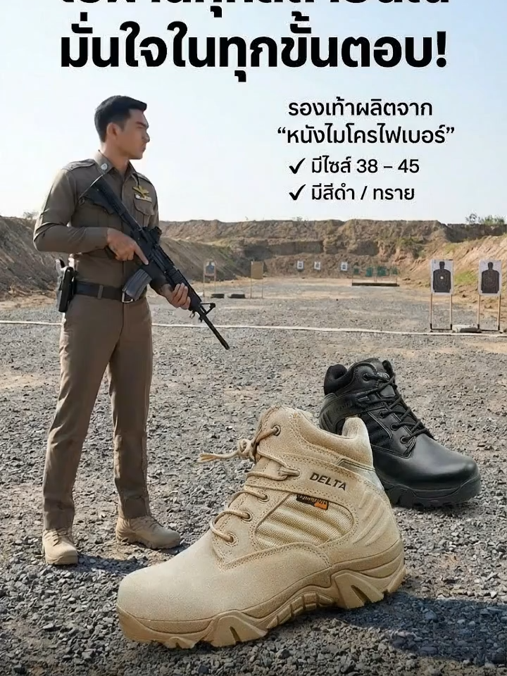 บู๊แค่ไหนก็เอาอยู่! รองเท้ายุทธวิธีคู่นี้ ลุยได้ทุกสถานการณ์ จัดเลยไม่ต้องคิดเยอะ! #รองเท้ายุทธวิธี #TacticalBoots #รองเท้าบูท #สายลุย #แฟชั่นทหาร