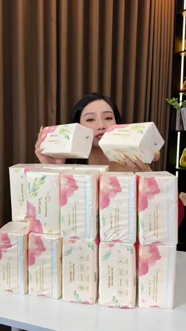 Khăn giấy ăn Topgia bản to 4 lớ dai mềm mịn #khangiay #giayan 