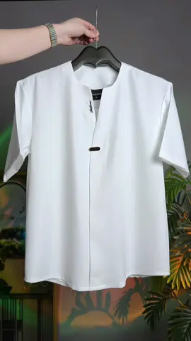 Áo sơ mi nam nữ cổ chữ V, tay ngắn phong cách #aosomi #aosominam #aosomingantay #thoitrangnam #xuhuong 