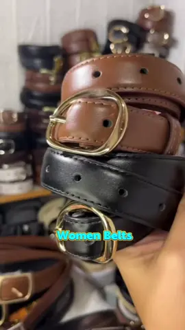 Gold Buckle Aristocratic Ladies Belt, High End Soft PU Leather, Classic Retro Aristocratic Design. #LadiesBelt  #GoldBuckle 