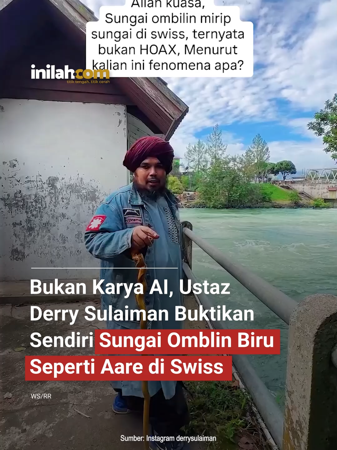 Di tengah kabar duka dari banjir dan longsor yang melanda Sumatera bagian utara, alam tiba-tiba menghadirkan secercah kejernihan. Sungai Ombilin di Singkarak, Sumatera Barat mendadak viral—airnya biru jernih, bening bak Sungai Are di Swiss. Banyak yang semula mengira itu hasil rekayasa AI. Namun ketika Ustaz Derry Sulaiman meninjau langsung, ia justru dibuat takjub: di tengah amukan bencana, sungai itu tetap tegak menjaga kejernihannya. Di saat tumpukan “tsunami kayu” dan lumpur menyisakan luka di banyak daerah, Ombilin seolah menjadi pengingat bahwa alam tak hanya murka—ia juga berbisik lembut, memanggil manusia untuk kembali menjaga. “Maha Besar Allah Subhanahu Wata’ala…” ucap warganet saat melihat video yang dibagikan oleh Ustaz Derry sembari menuturkan kekagumannya, melihat sendiri bagaimana Sungai Ombilin tetap berkilau di tengah kehancuran. Dalam bencana sebesar apa pun, selalu ada ruang kecil yang menyediakan ketenangan. Sebuah jeda dari kepanikan, sekaligus ajakan untuk merenung: apa yang sesungguhnya ingin disampaikan alam kepada kita? 📖 Baca berita di inilah.com #inilahNews #InilahCom #TitikTengah #TitikCerah #BencanaSumatera #Singkarak #SungaiOmbilin #HumanisNews #InilahDotCom