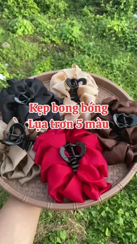 Kẹp bong bóng lụa trơn #kepbongbong #keptocxinh #keptoc #xuhuongtiktok 