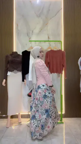 Bluse kaos organza, lengan puffy #importbkk 