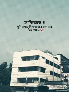 সে নিজেকে খুশি রাখতে গিয়ে আমাকে ধ্বংস করে দিয়ে গেছে...! ❤️‍🩹#unfrezzmyaccount #typ #foryou #1millionaudition #foryoupage @TikTok @TikTok Bangladesh @For You 