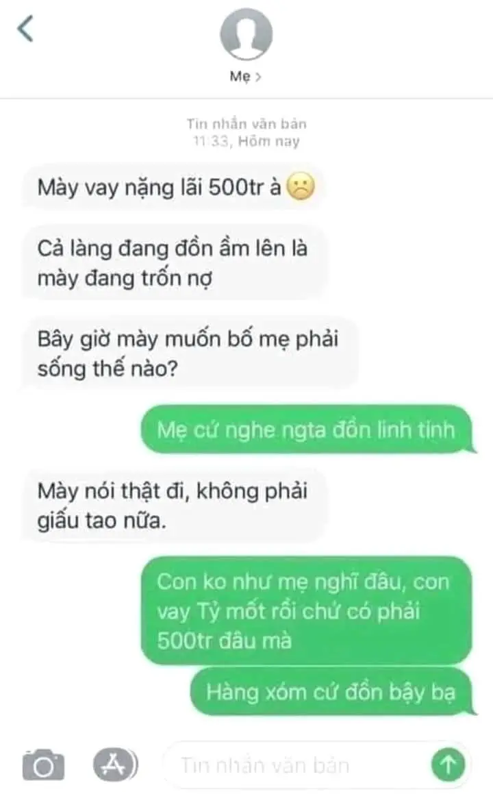 mẹ đừng tin chúng nó. nó nói điêu đấy 