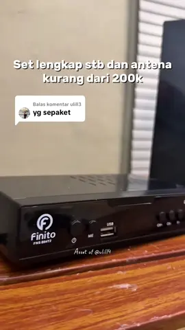 Membalas @ulill3  Set lengkap Stb dan antena harganya kurang dari 200k tapi sudah berani ngasih garansi dan yg pasti sudah Sni juga #settopbox #settopboxtvtabung #settopboxtvdigital #paketstbdanantenadigital 