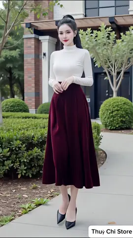 Chấn váy nhung lì cao cấp hai lớp - đẹp tinh tế mà vẫn thanh lịch. #chanvayxinh #doxinh #thoitrangnu #xuhuong #viral   