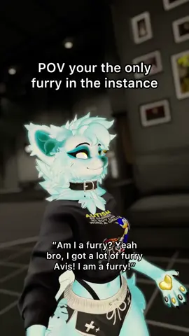 What am I supposed to say, “actually no! Crazy right?!”  Avi: pubbchi by pupchi #pcvr #vrchat #jokes #furry #blackcat 