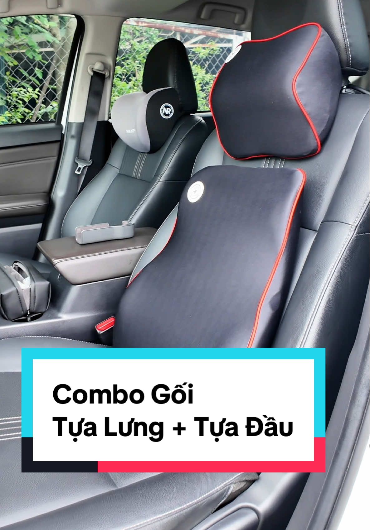 Combo gối tựa lưng tựa đầu chuẩn form công thái học cho ghế lái ô tô #hunglendo #phukienoto #goituadauoto #goitualungoto #goituaoto 