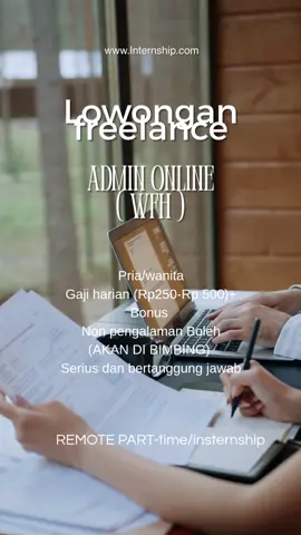 𝗔𝗱𝗮 𝘆𝗮𝗻𝗴 𝗺𝗮𝘂 𝗯𝗲𝗸𝗲𝗿𝗷𝗮 𝗷𝗮𝗱𝗶 𝗔𝗗𝗠𝗜𝗡 𝗴𝗮𝗸? 𝗞𝗲𝗿𝗷𝗮𝗻𝘆𝗮 𝗱𝗮𝗿𝗶 𝗿𝘂𝗺𝗮𝗵, 𝗚𝗮𝗷𝗶 𝗗𝗶 𝗕𝗮𝘆𝗮𝗿 𝗛𝗮𝗿𝗶𝗮𝗻.😍 𝐂𝐨𝐦𝐞 𝐉𝐨𝐢𝐧 𝐔𝐬 #Loker #parttime #wfh #terbaru 