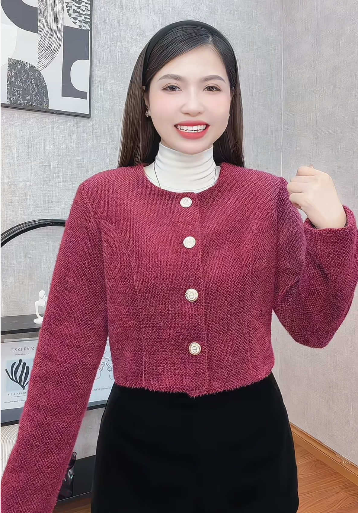 Áo khoác dạ lông xinh xỉu #tranghaycuoi #khoacdalong #aokhoacdalong 