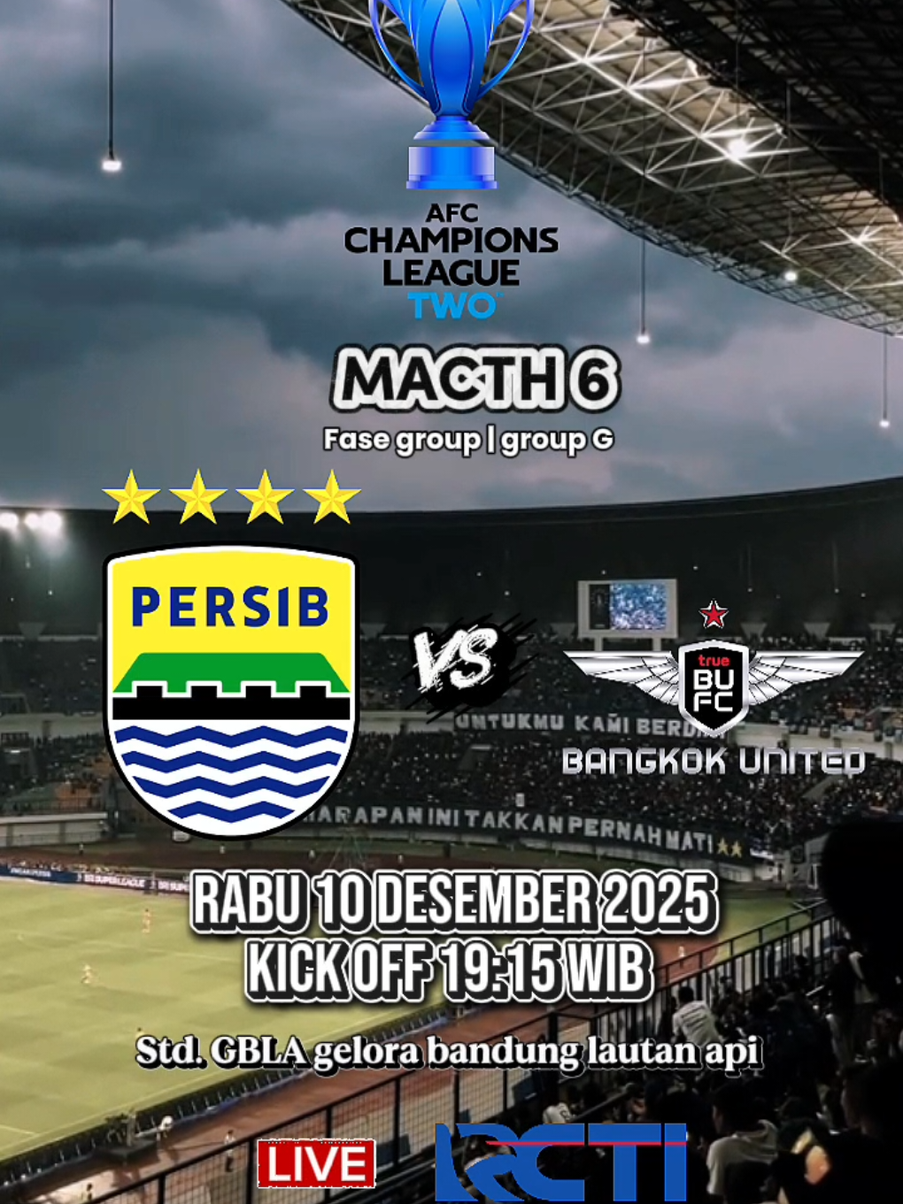 NEXT MACTH CHAMPIONS LEAGUE TWO. PERSIB vs BANGKOK UNITED || laga panas penentuan tiket lolos ke 16 besar bismillah 3poin 💙🤲🔥 #persibbandung #championsleague #bobotohpersib1933 #eujeugstory #eujeugpersibday 